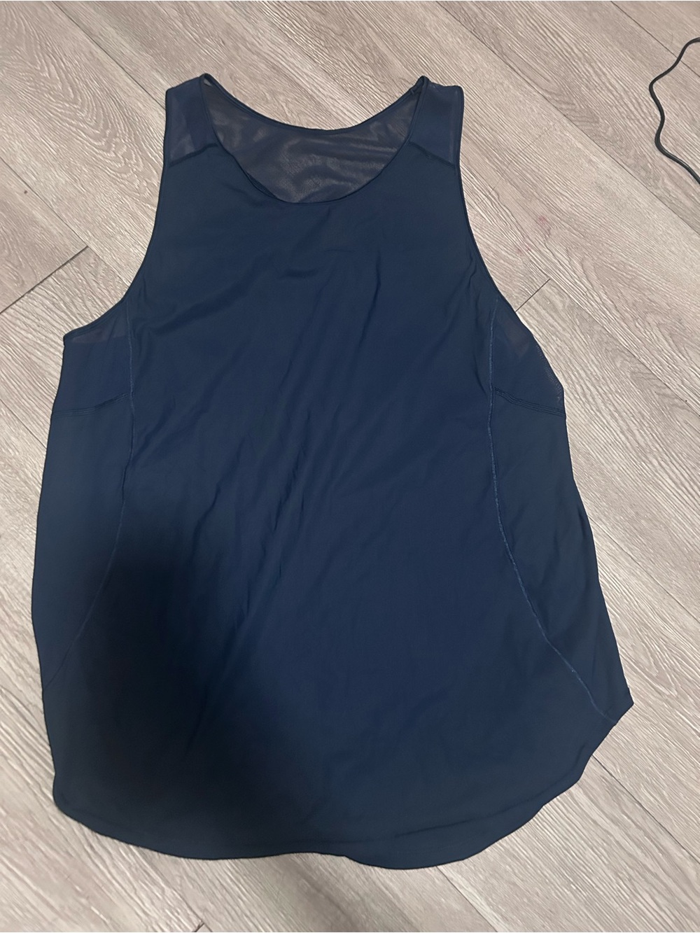 lululemon athletica Navy Mesh-Back Performance Tank